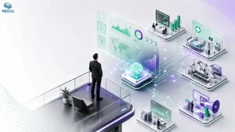 Premium 3D isometric illustration of Machine Learning Services
